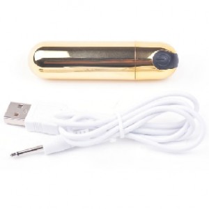 Vibrating Bullet Gold 10 Speeds Rechargeable